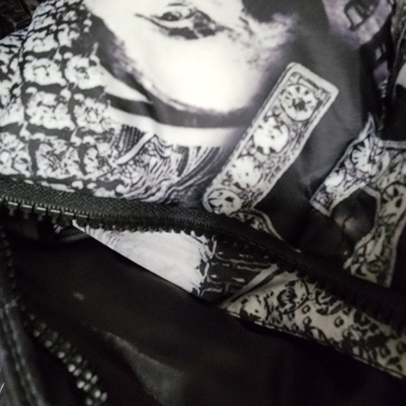 Rebel Minds Jacket Mens size 3X King Hundred Dollar Bill Graphic Puffer Coat EUC - Picture 9 of 10